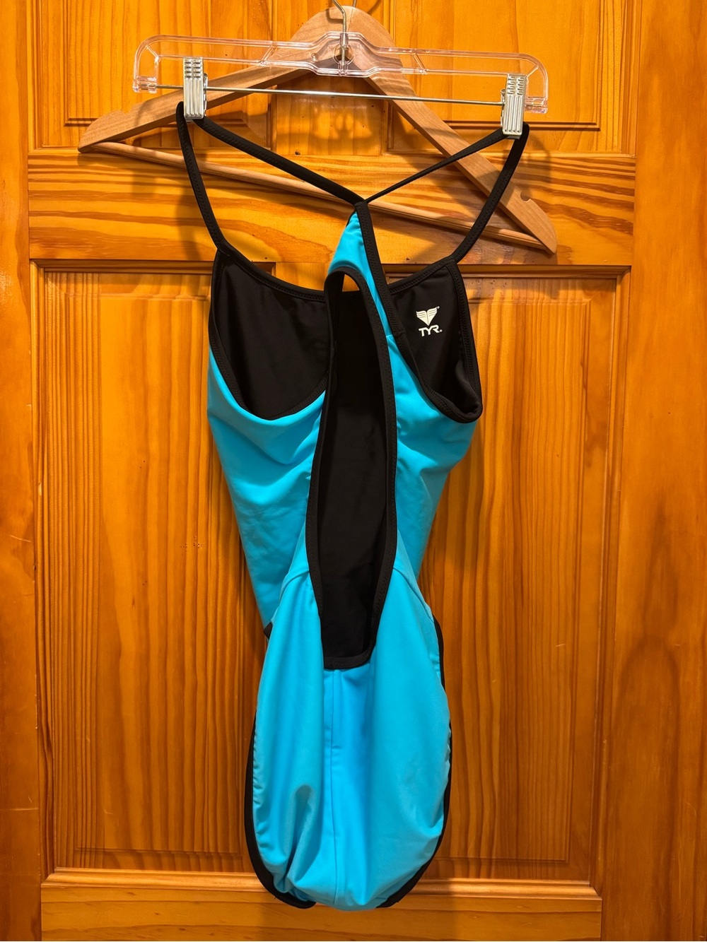 TYR Reversible Black / Teal One-Piece Swimsuit - Picture 5 of 5